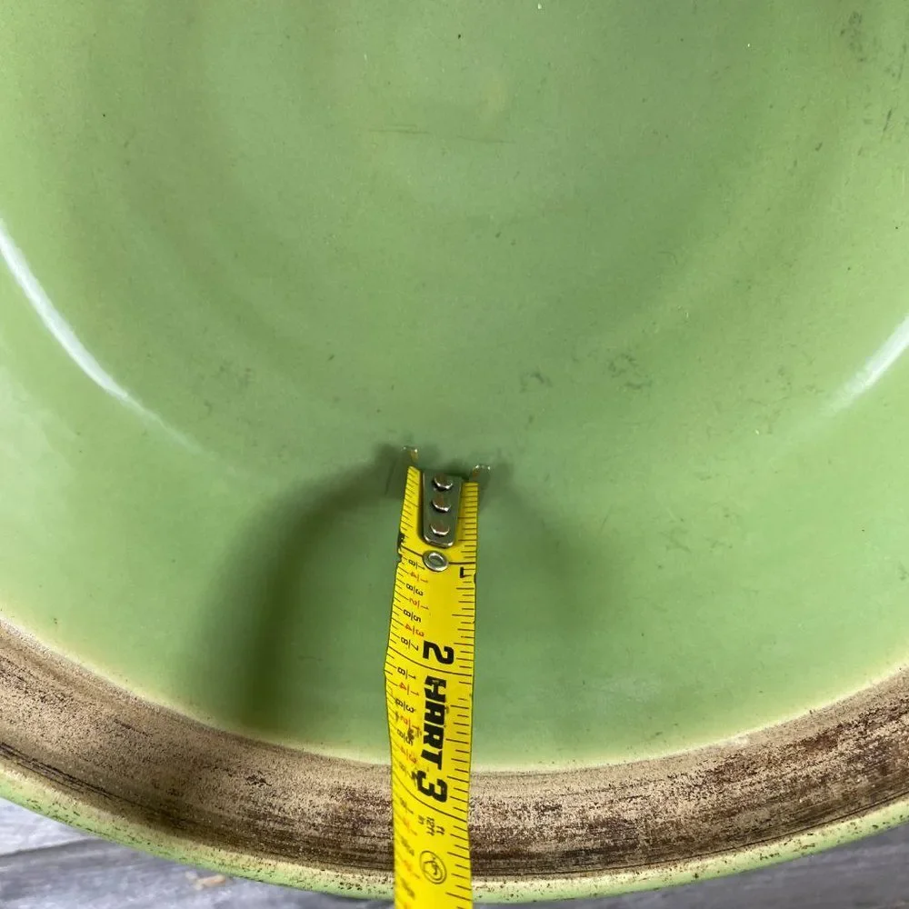 DENBY Stoneware 2 1/2 Qt. Cooking Pot Pan Green And Brown With Handle